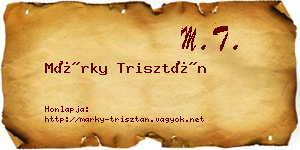 Márky Trisztán névjegykártya